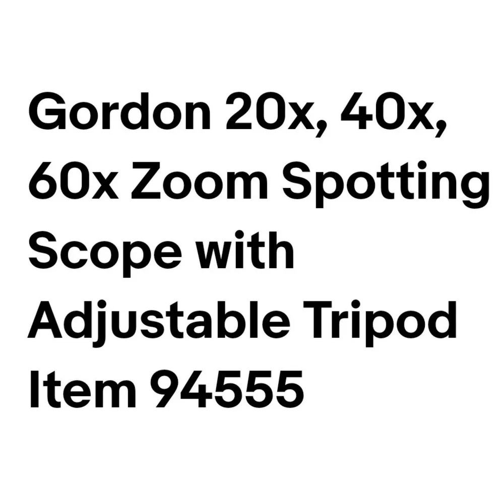 Gordon Spotting Scope Tripod Kit 20-60x60mm Angled Zoom Model 94555 with Case